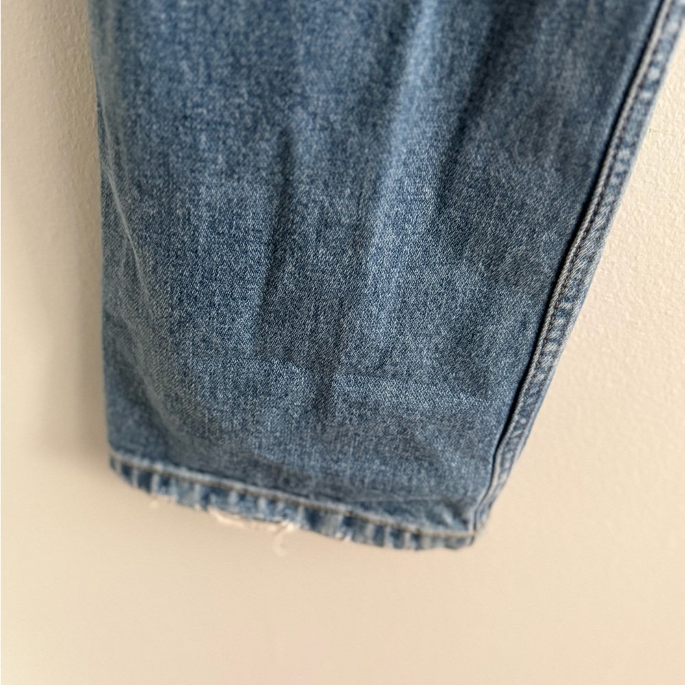 RE/DONE 90s High Rise Straight Jeans Distressed Knee Vintage Wash Denim Size 27 - Picture 7 of 13